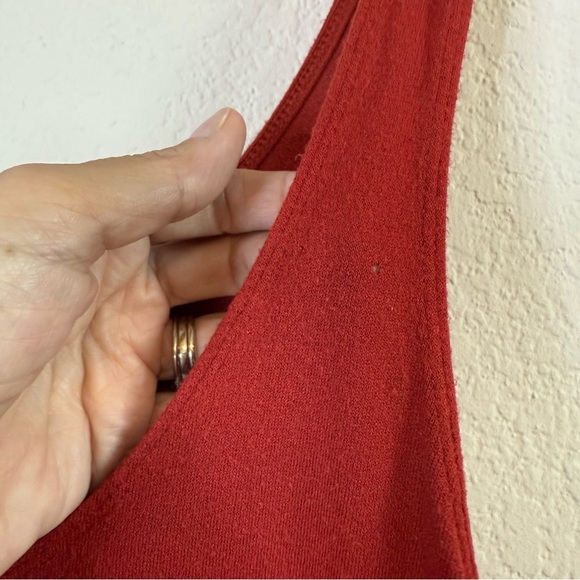 American Eagle Soft & Sexy Rust Red Flowy Crop Tank Top Shirt Size Small - Picture 5 of 9